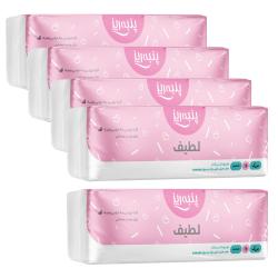 نوار بهداشتی پنبه ریز مدل لطیف سایز L ضخیم مجموعه 5 عددی