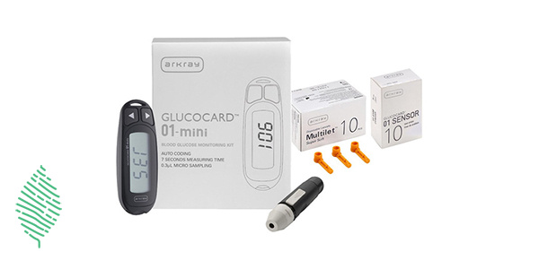 بررسی دستگاه تست قند خون آرکری مدل Glucocard 01 Mini به همراه یک بسته نوار تست50 عددی و یک بسته سوزن 50 عددی